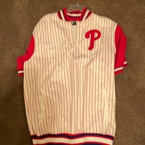 Men’s Phillies short sleeve 1/2 zipper shirt
